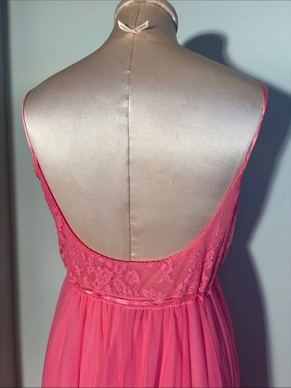 Lucie Ann Layered Pink Chiffon Peignoir Set with Pom Accents! Rare find! Sz M